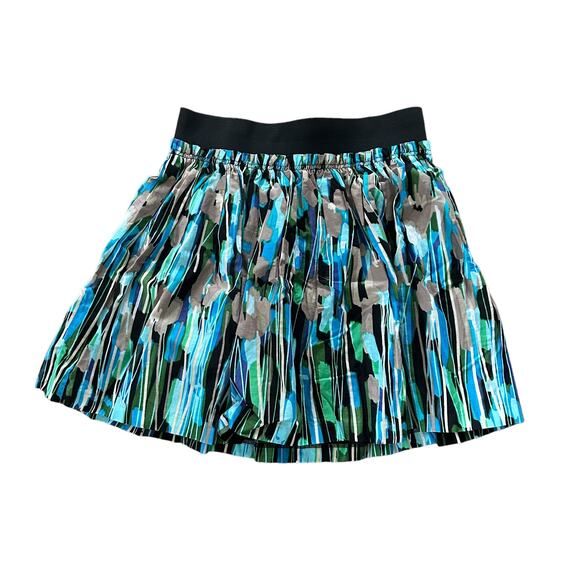 Kensie Blue Floral Mini Skirt - Picture 1 of 7